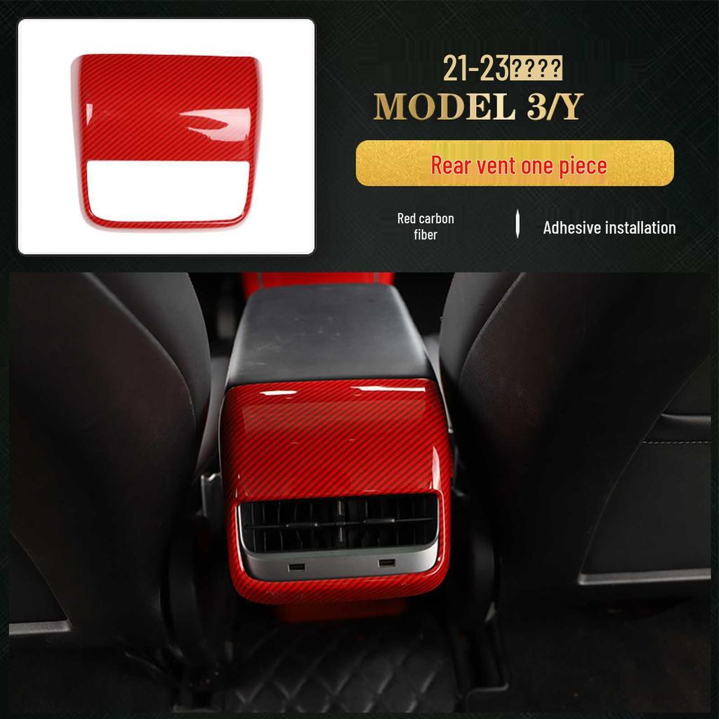 Carbon Fiber Interior for 2021-2023 Tesla Model 3/Y Steering Wheel & Console