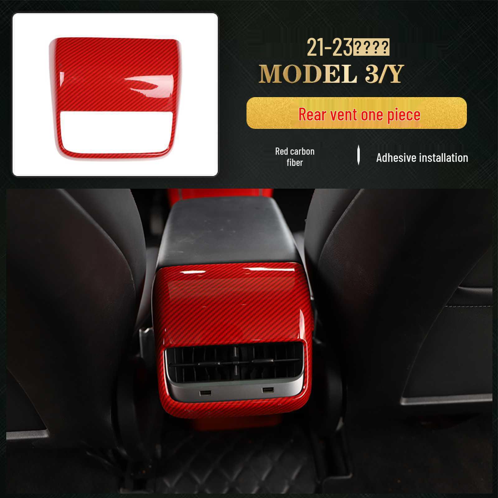 Carbon Fiber Interior for 2021-2023 Tesla Model 3/Y Steering Wheel & Console