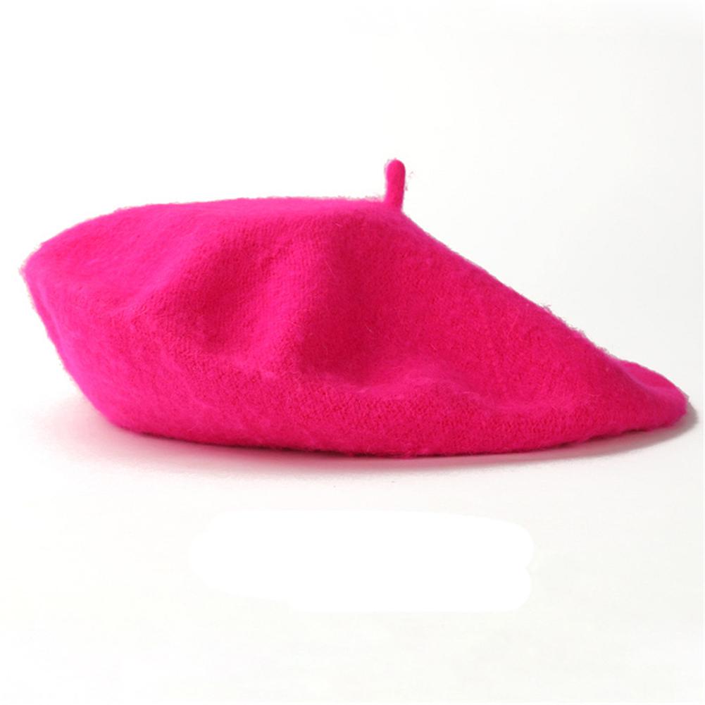 Women Wool Berets French Artist Style Spring Autumn Beanie Hat Retro Plain Beret Solid All Matched Caps Elegant Lady Street Caps