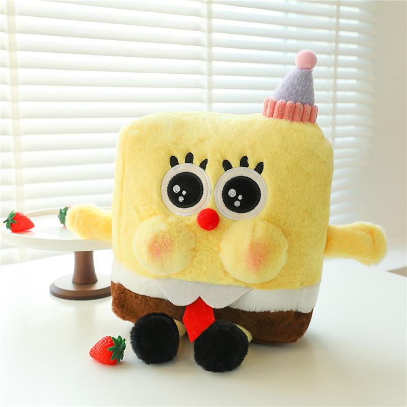 Очаровательная плюшевая игрушка Спанч Боба очень большая мягкая набивная игрушка подушка для сна подарок 35cm