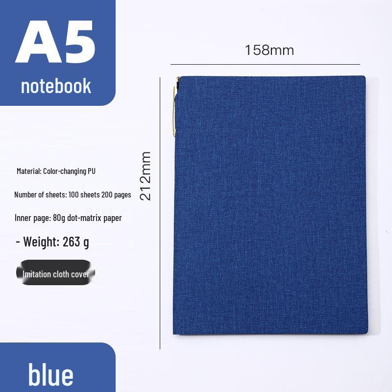 Simple A6 Leather Pocket Notebook with Pen Holder - Ideal for College Students & Business Diaries
