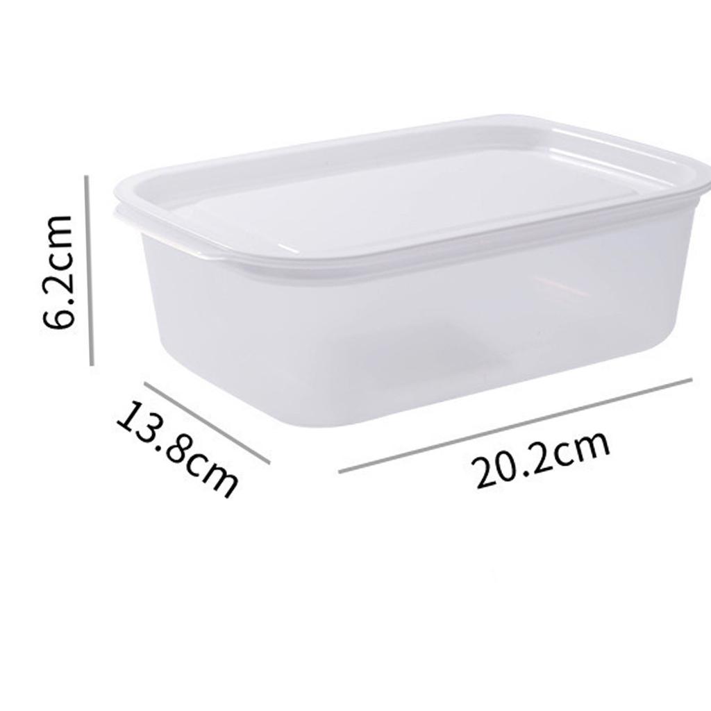 850ml Food Storage Container with Lid Rectangular PP Plastic Food Sealing Box for Refrigerator Microwave Oven