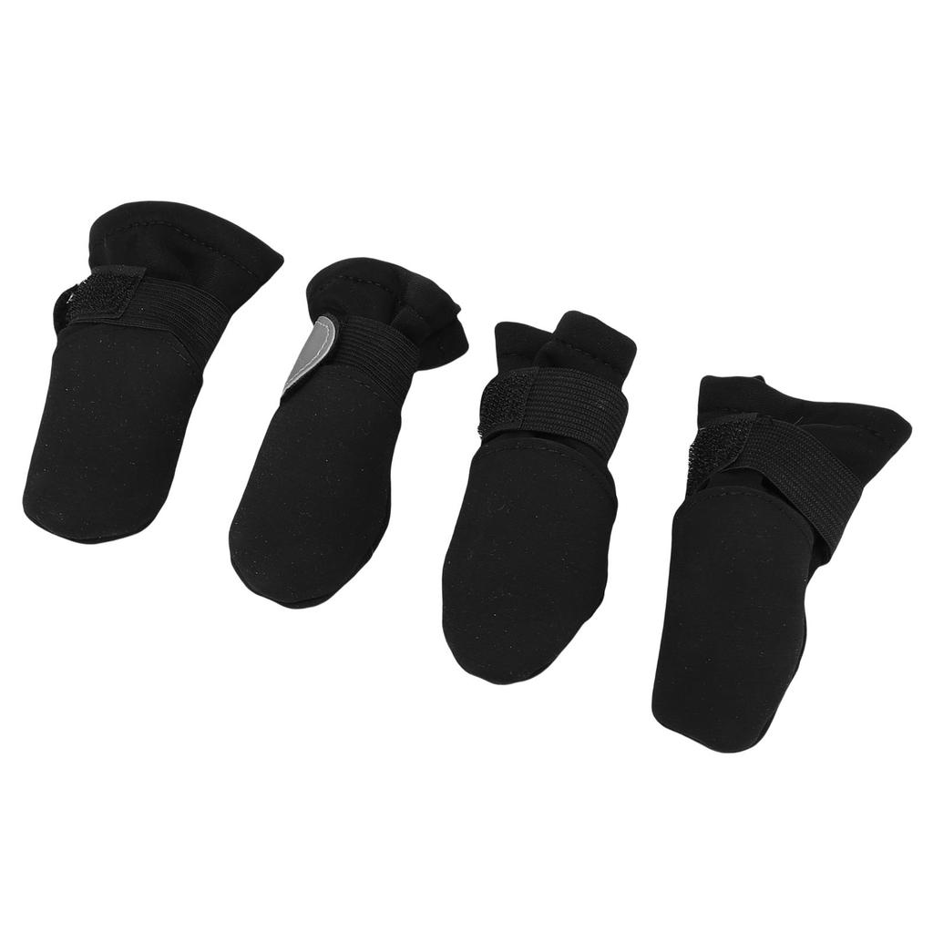Dog Shoes Waterproofing Rubber Dog Booties Paws Protectors with Reflective Strip for Outdoor Walking