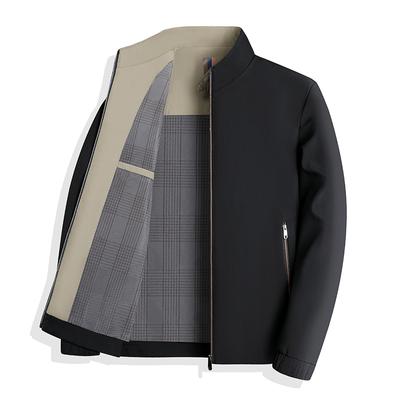 High-end Autumn Men's Jackets, Stand Collar Business Casual Tops, Middle-aged Men's Executive Jackets, Spring and Autumn Styles