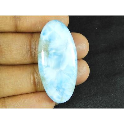 16X35X5MM Natürlicher Blauer Larimar Oval Form Cabochon Lose Edelstein 28 Karat. LR-35