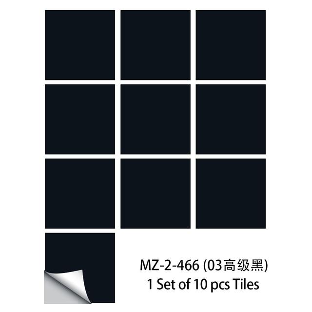 

10 шт., однотонная наклейка на плитку с бриллиантами и черной плиткой, кухонный фартук, маслостойкий шкаф, пилинг и палка, водонепроницаемые художественные наклейки на стены 10cmX10cmX10pcs