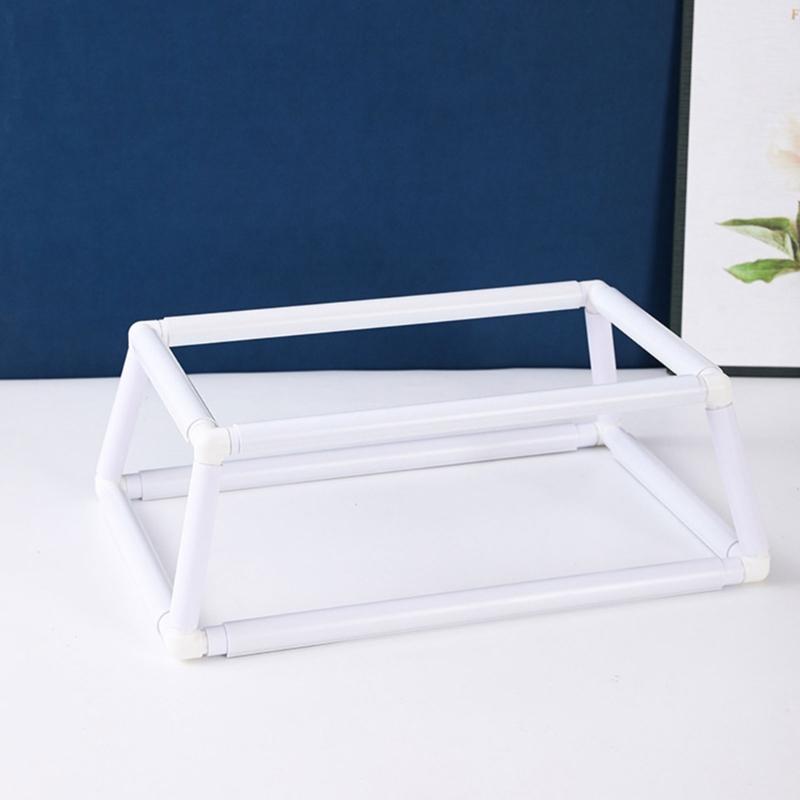 Double Layer Embroidery Frame Square Embroidery Hoop Quilting Frame Trapezoids Embroidery Snap Frame for Quilting Craft