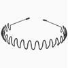 Alice Style Hair Styling Tool Sports Metal Hairband Wavy Headband Casual Headwear Black Head Hoop