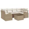 VidaXL Ensemble de canapés de jardin 7 pièces avec coussins beige en poly rattan 3345941