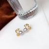 Exquisite Copper Gold-Plated Cherry Studs: 7-8mm Bun Beads - Fresh, Versatile Ear Ornaments