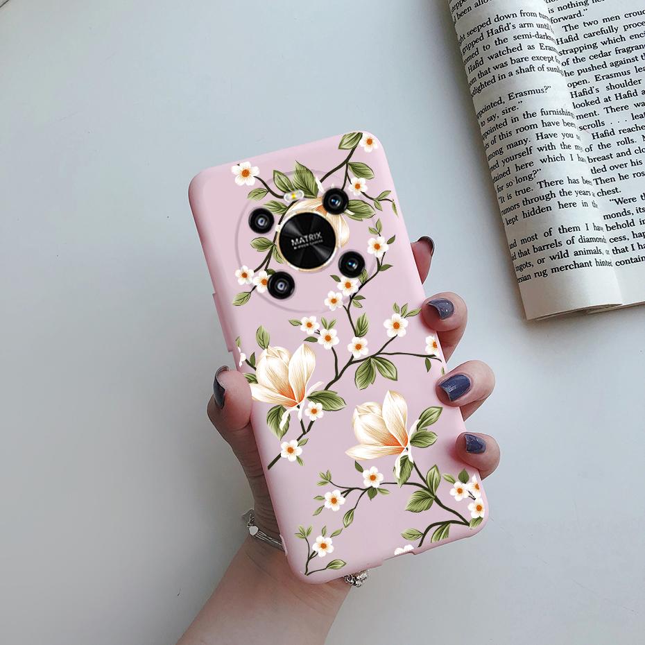For Huawei Honor X9 2022 Case Cover on Honor X9 4G Phone Bumper Protector TPU Shell For Fundas Honor X9 X 9 HonorX9 Cover Flower
