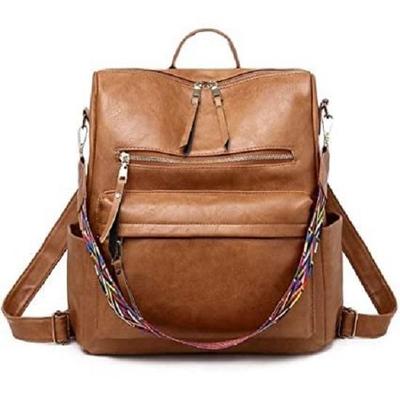 Bolsa tipo mochila conversível de couro premium para mulheres