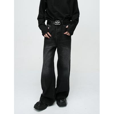 Men's New Product American Nostalgic Retro Washed Straight Draping Jeans Trendy