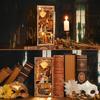 MiniCity DIY Book Nook Kit 3D Miniature House with LED Decor Woodcraft Bookend for Teens and Adults