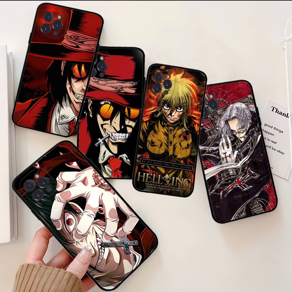 Horror Anime Hellsing Phone Case For IPhone 14 Plus 13 Mini 11 16 15 17 Pro Max Protection Shockproof