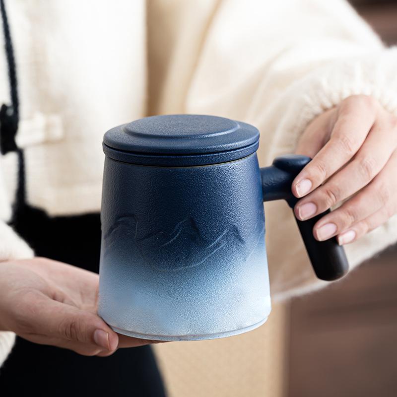 Ceramic Cup, Office Water Cup, Enterprise Business Companion Gift, Gift Box Set for Customers, Company Annual Meeting Activities