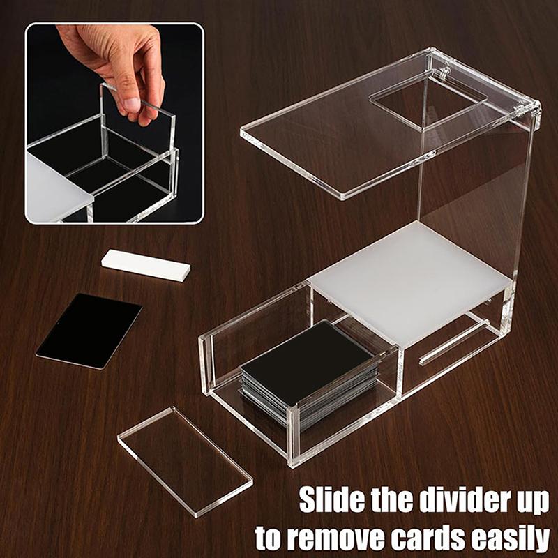 Acrylic Mtg Card Scanner Stand Trading Card Game Scanning Aid Mobile Phone Holder Party Supplies Card Storage Box