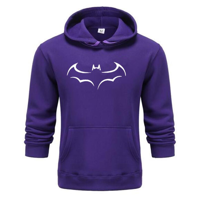 Moda Yarasa Baskılı Erkek Kapüşonlu Sweatshirt Sonbahar Kış Kapüşonlu Eşofman Üstü Günlük Erkek Kapüşonlu Sweatshirt Ceket Sudadera Hombre Kapüşonlu Sweatshirtler Erkek