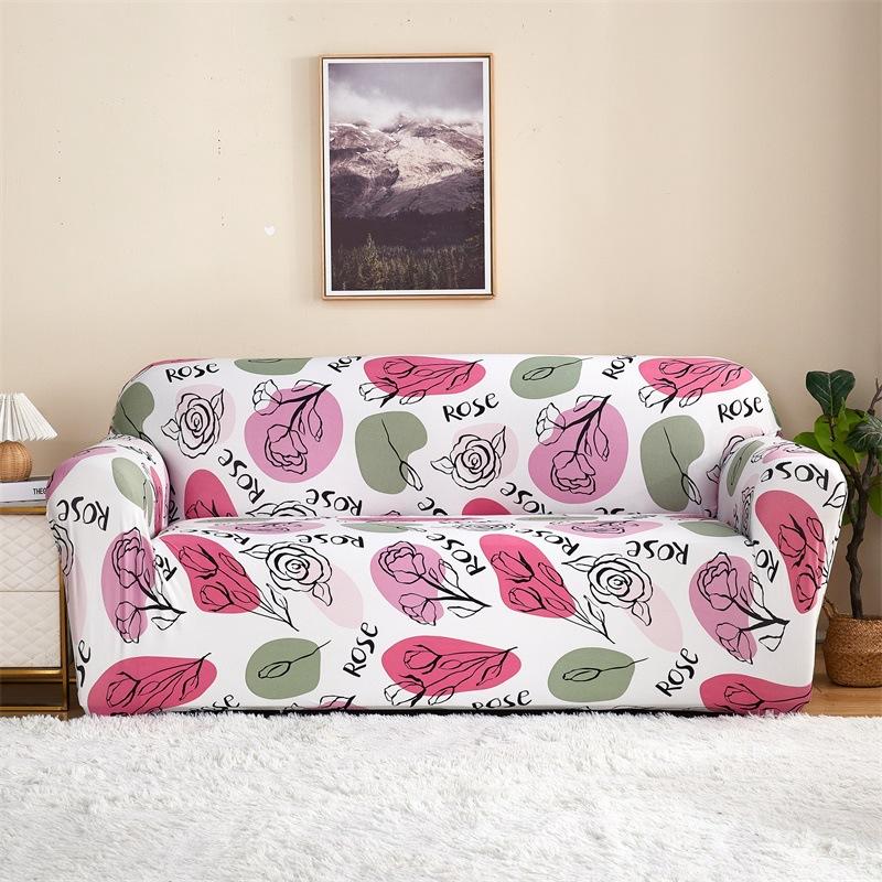 Stretch Milk Silk Printed All Inclusive Universal Sofa Cover Sofa Cover