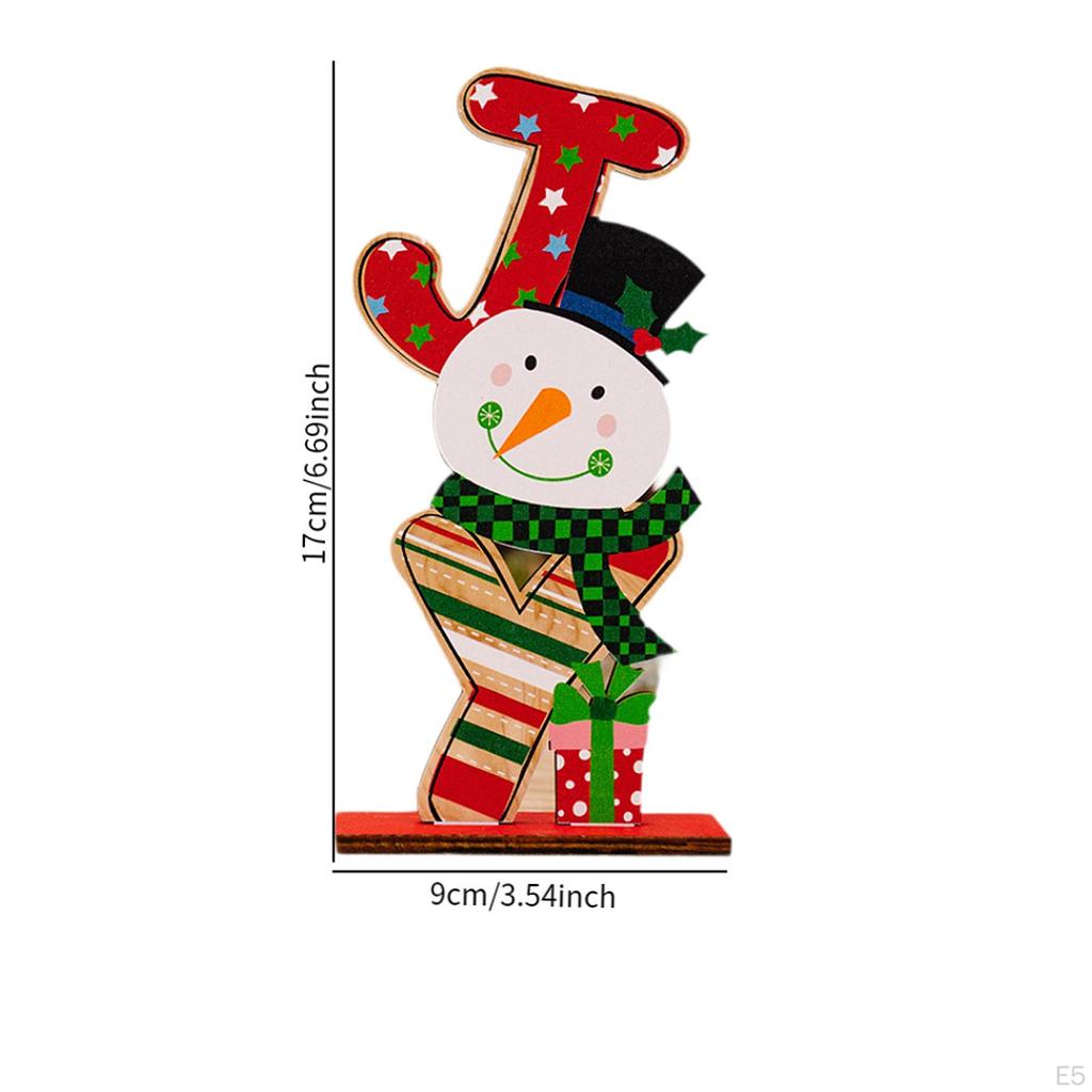 Christmas Wooden Letter Ornament Decoration Craft Gift Decorative Tabletop for