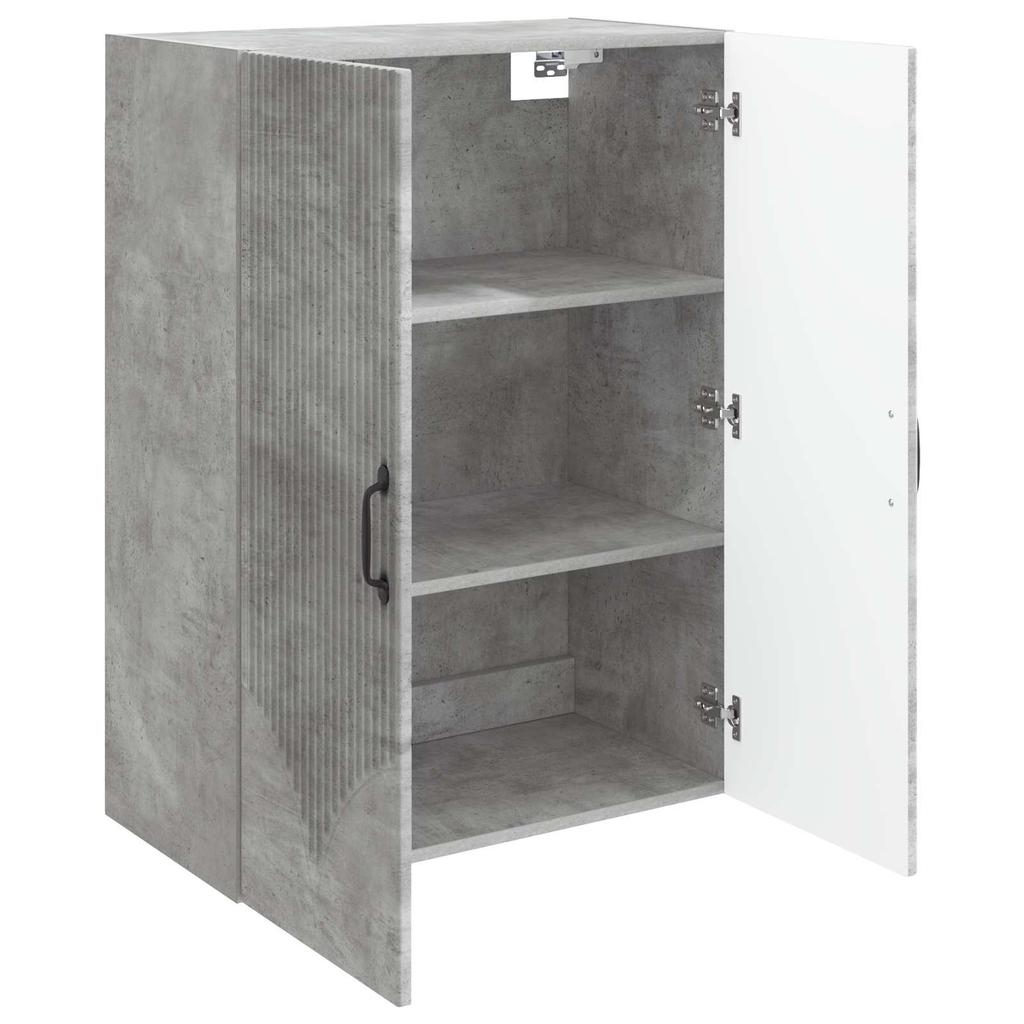 Wall Mounted Cabinet Concrete Grey 66 x 34.5 x 90 cm Particleboard