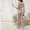 Ladies' Casual And Fashionable Striped Wide-leg Lace-up Suit
