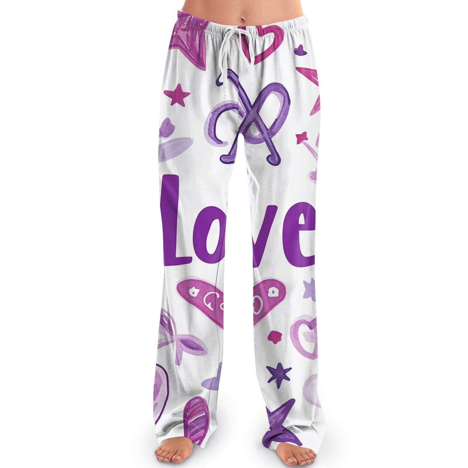 

Женские пижамные штаны, одежда для сна, повседневные брюки с эластичной резинкой на талии, удобные прямые свободные брюки для йоги L бежевый