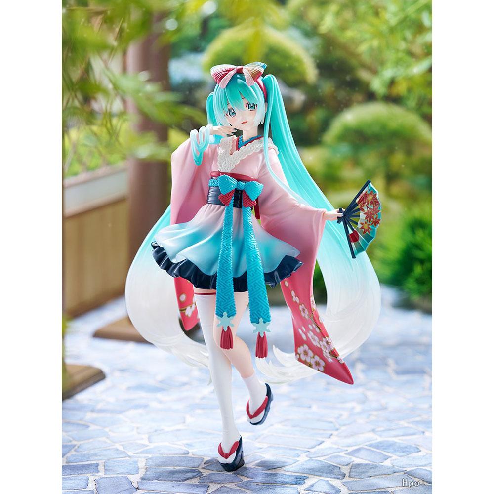 19CM Hatsune Miku Figure Anime Virtual Anchor Proportional Humanoid Cute Tokyo Kimono Model Toy GiftDesktop Decorations
