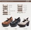 Retro Women's Mary Jane Wedge Platform Shoes - 2026 Spring Collection, High Heels with Thick Heel and Soft Sole, Waterproof Single Shoes