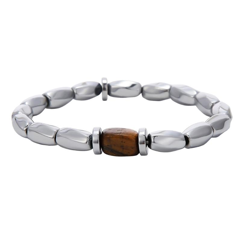 

Modern Geometric Tigers Eye Crystal Bracelet Fashion Statement Handchain Jewelry Mens Accessory Gift 1