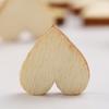 100 Pcs Wood Love Heart Shape Buttons Table Scatter Craft DIY Wedding Decor