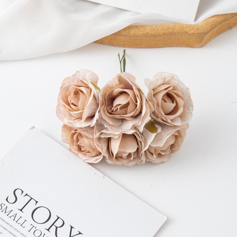 6/18Pcs Artificial Flower Silk Carnation Outdoor UV Protection Wedding Bridal Bouquet Christmas Diy Home Decortion Scrapbooking