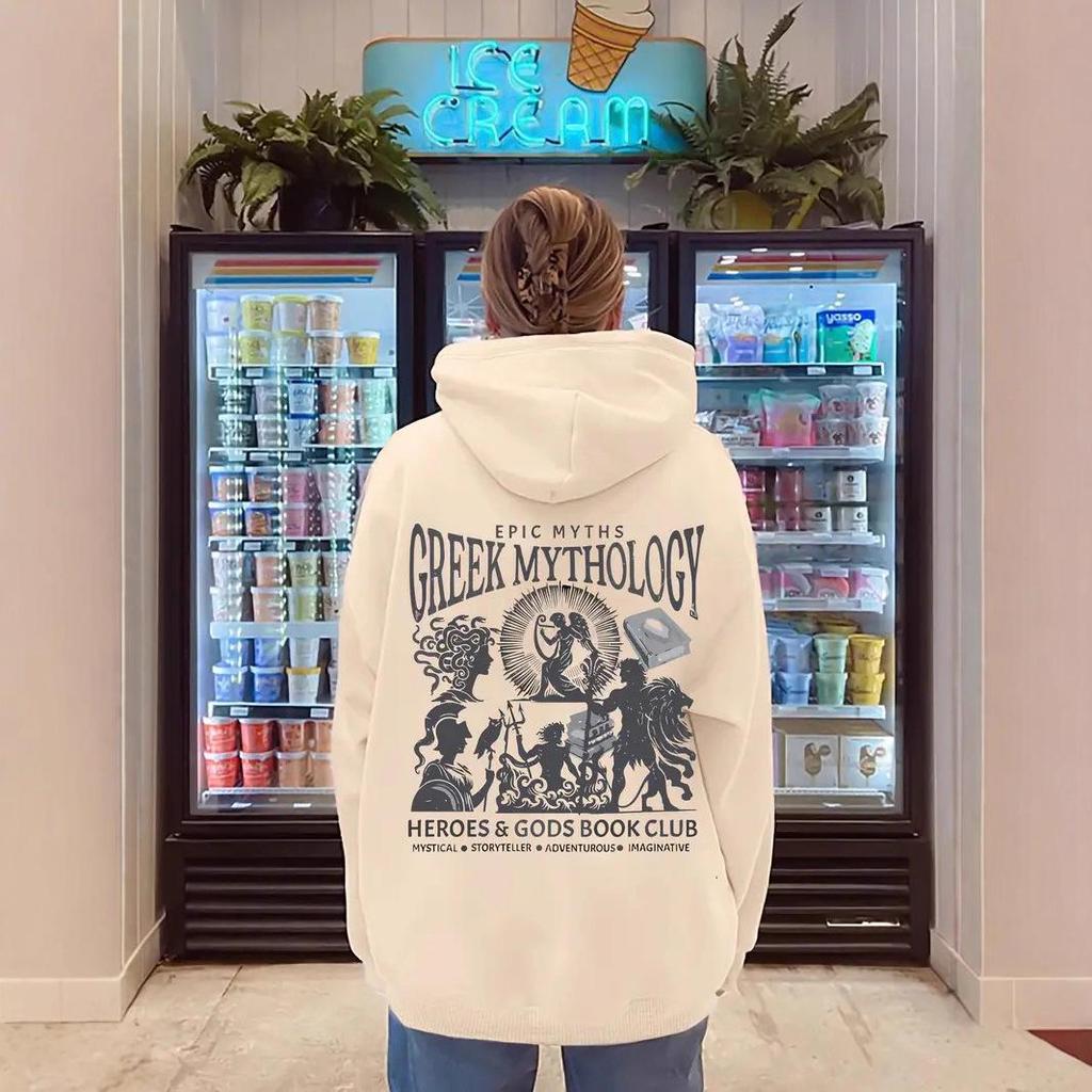 2025 Women's Double-sided Print Casual Letter Figure Hoodie