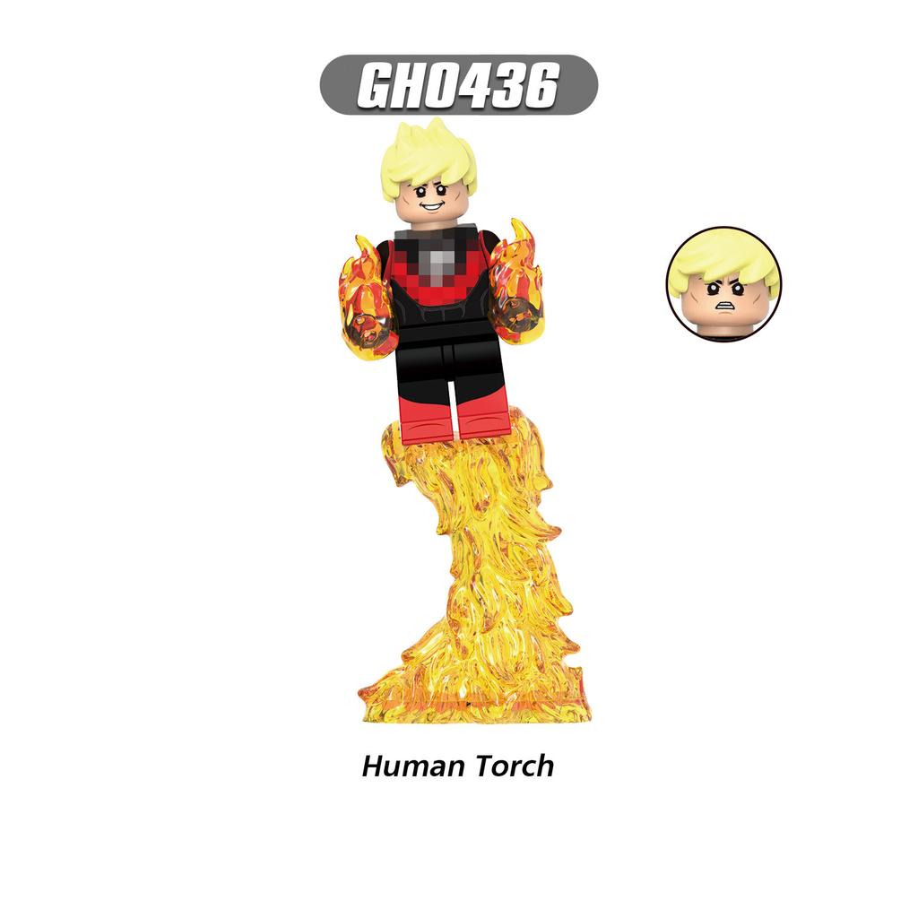 F4 Superhero Movie Minifigure Building Blocks Set Creative Assembly Educational Toys for Kids Bagged Pack