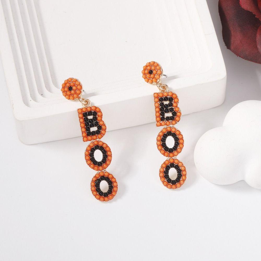 Trick Pumpkin Ear Studs Skull Spider Dangle Earrings Creative Halloween Earrings  Party