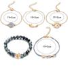 5Pcs/Set Bohemia Handmade Turtle Letter Infinity Love Map Bracelet Set Women Bracelets Set for Women White Rope Chain Bracelet