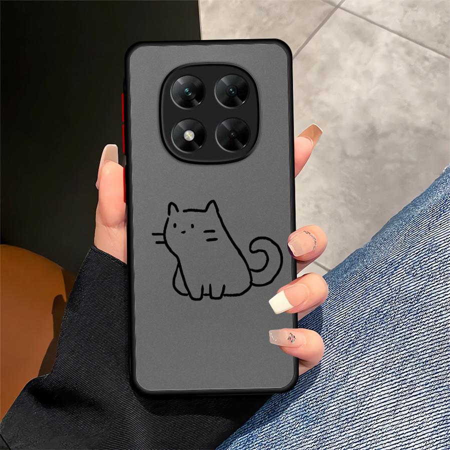 Cute Cartoon Cat Case for Xiaomi Redmi Note 14 11 12 13C 10 9S A4 14C 13 Pro Plus Funda Back Phone Cover
