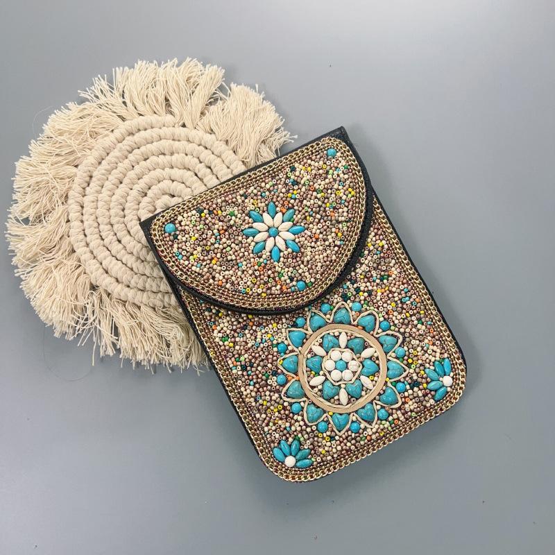 Boho Vintage Veske - Flerroms premium tekstur myk moteriktig allsidig håndlaget dusk risperler