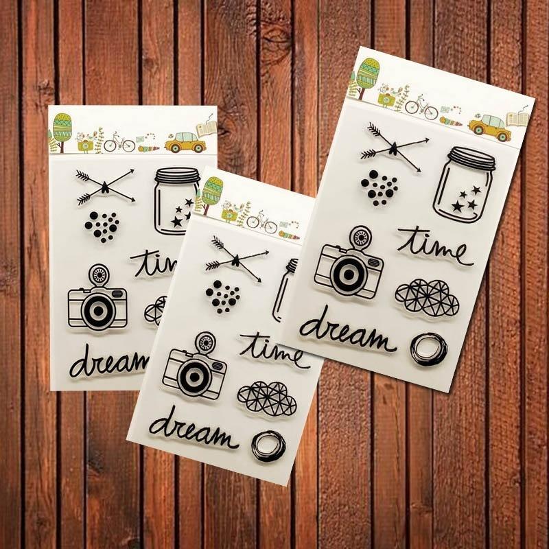 Scrapbook DIY photo cards account rubber stamp clear stamp transparent stamp time dream bottle