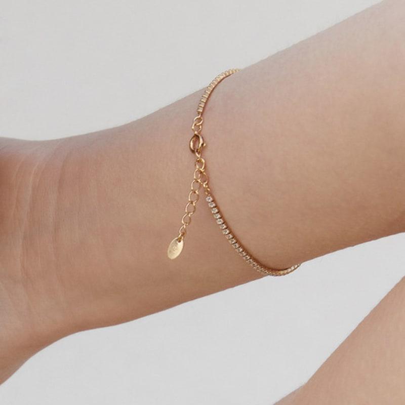 LUNNE Silver 925 Brilliant Slim Tennis Bracelet #LSB17