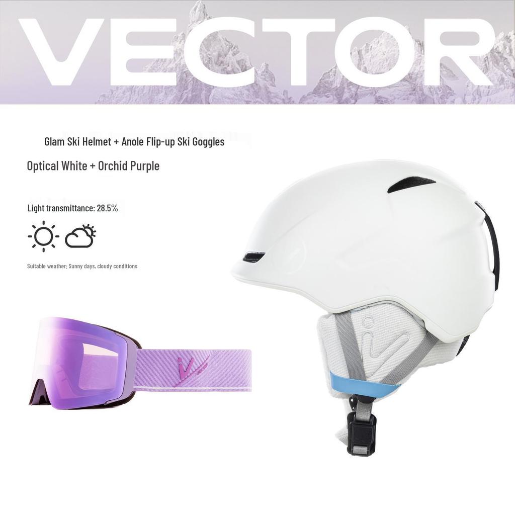 VECTOR Ski & Snowboard Helmet for Men & Women - Anti-Collision, Anti-Fall Safety Gear
