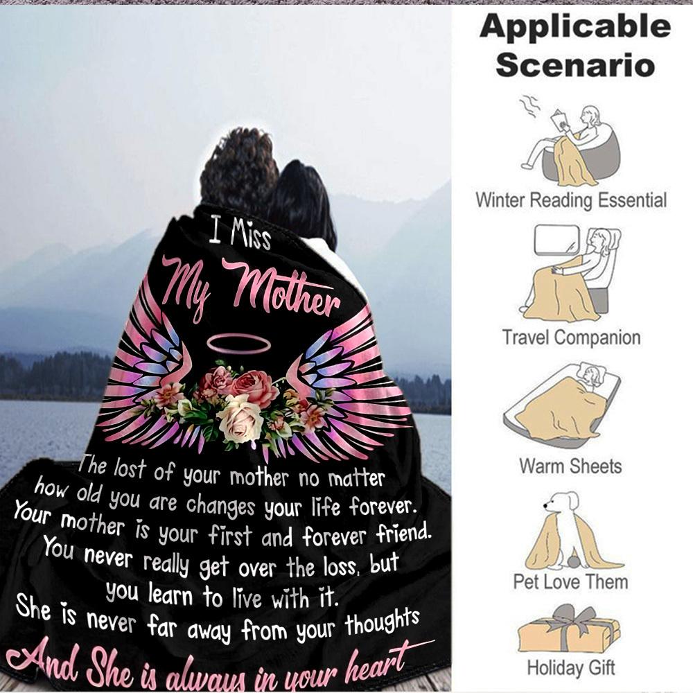 1pc Mother's Love Keepsake Blanket - Perfect Gift for Birthdays, Christmas & Halloween- Soft, Warm & Versatile yy250909194
