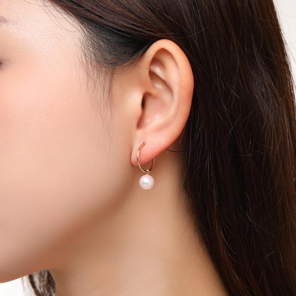 PEARL Made in Japan Akoya Perle echt Alltag [KOKO JEWELRY] Ohrringe, Perlen, Damen, Perlen, Akoya, lässig, Verwendung, schlicht, sjq-10k-70