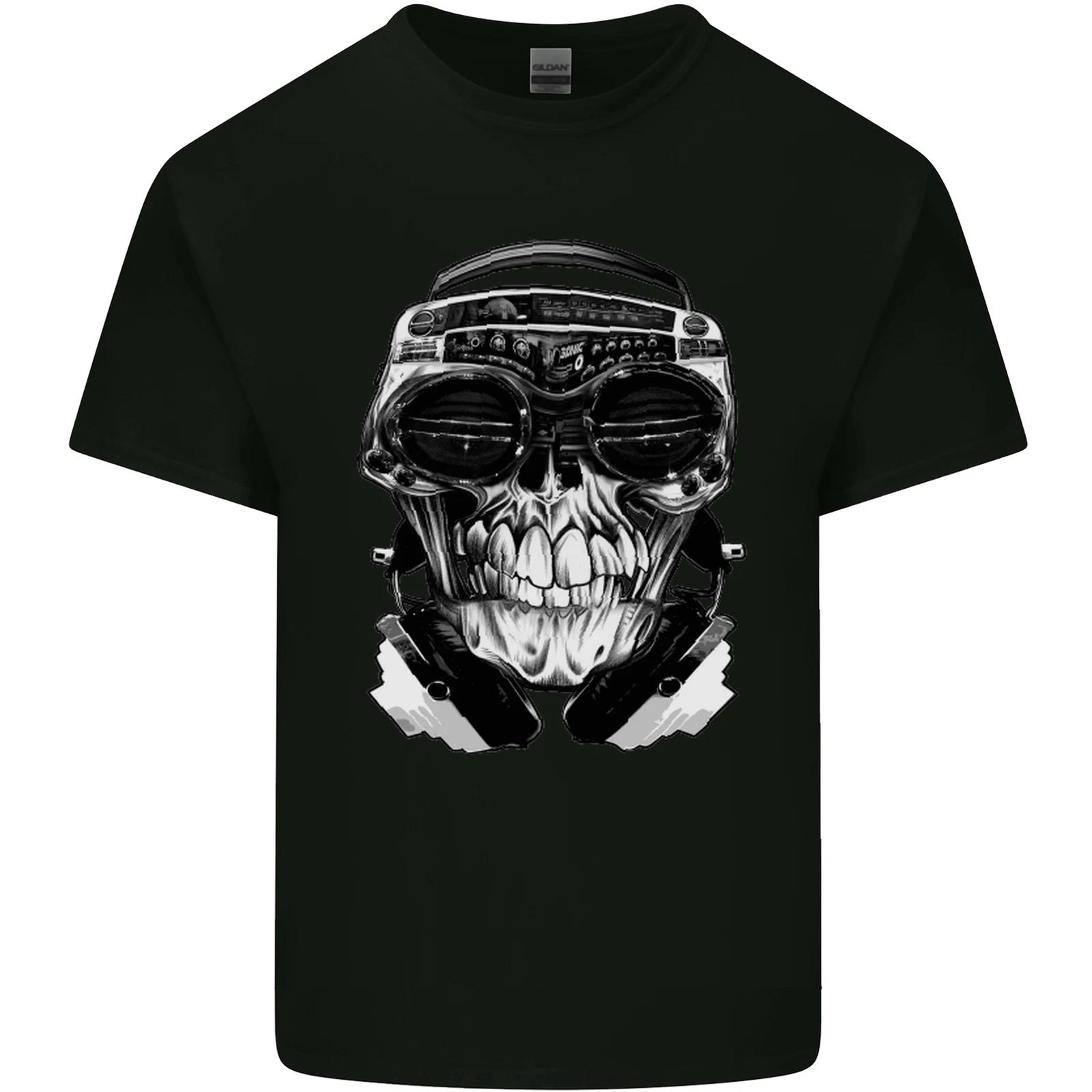 Ghetto Blaster Skull Kids T-Shirt Childrens 2XL