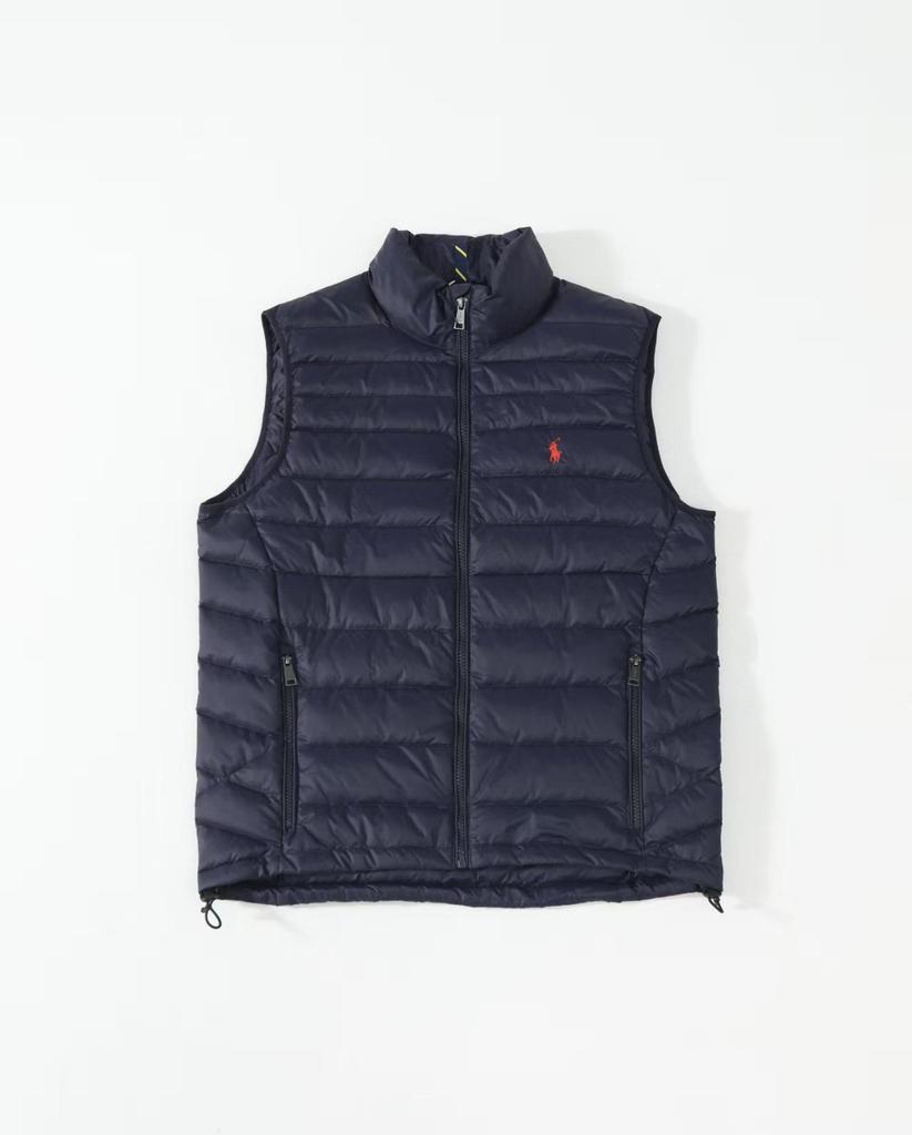 Ralph Unisex Stand Collar Vest with Classic Small Horse Embroidery - Timeless Old Money Style for 2025 Winter