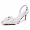 Plus Size Shoes for Women 35-43 Summer Elegant Women Buckle Strap Rhinestone High Heel Sandals Party Evening Wedding Shoes