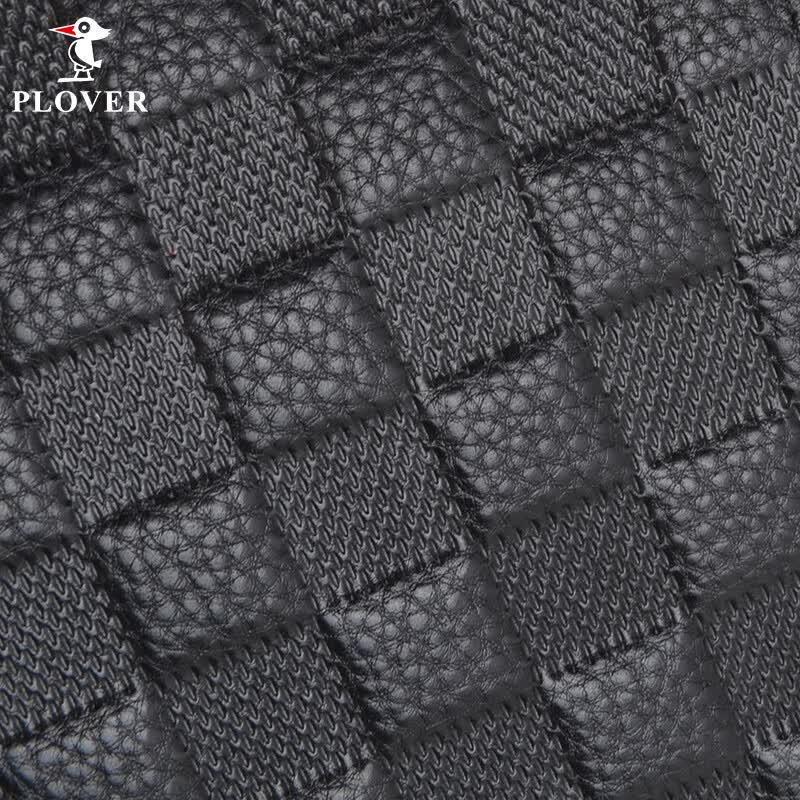 PLOVER Men's Small Checkered Leather Business Clutch