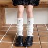 Harajuku Children's Leg Warmers JK Embroidery Bow Socks Kawaii Knitted Leg Cover  Children's