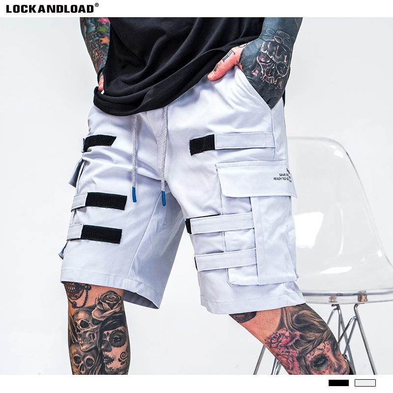Mens Work Shorts Casual Slim Fit Tooling Shorts Multi-Pocket Outdoor Sports Running Shorts