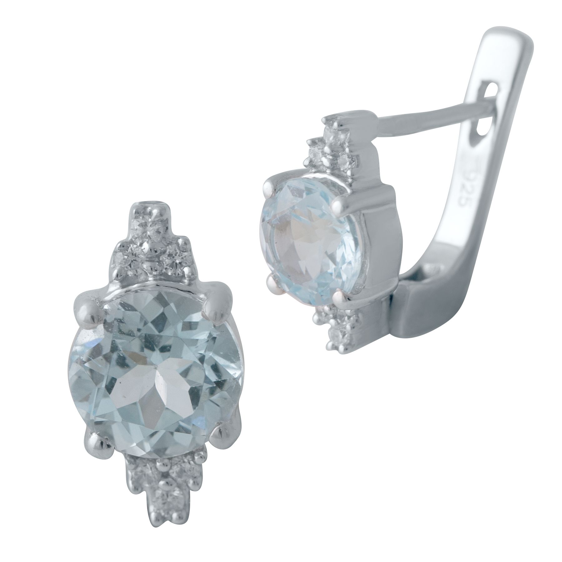 

Срібна каблучка з натуральним топазом 3.335ct (2042914) небо синє світло кольору